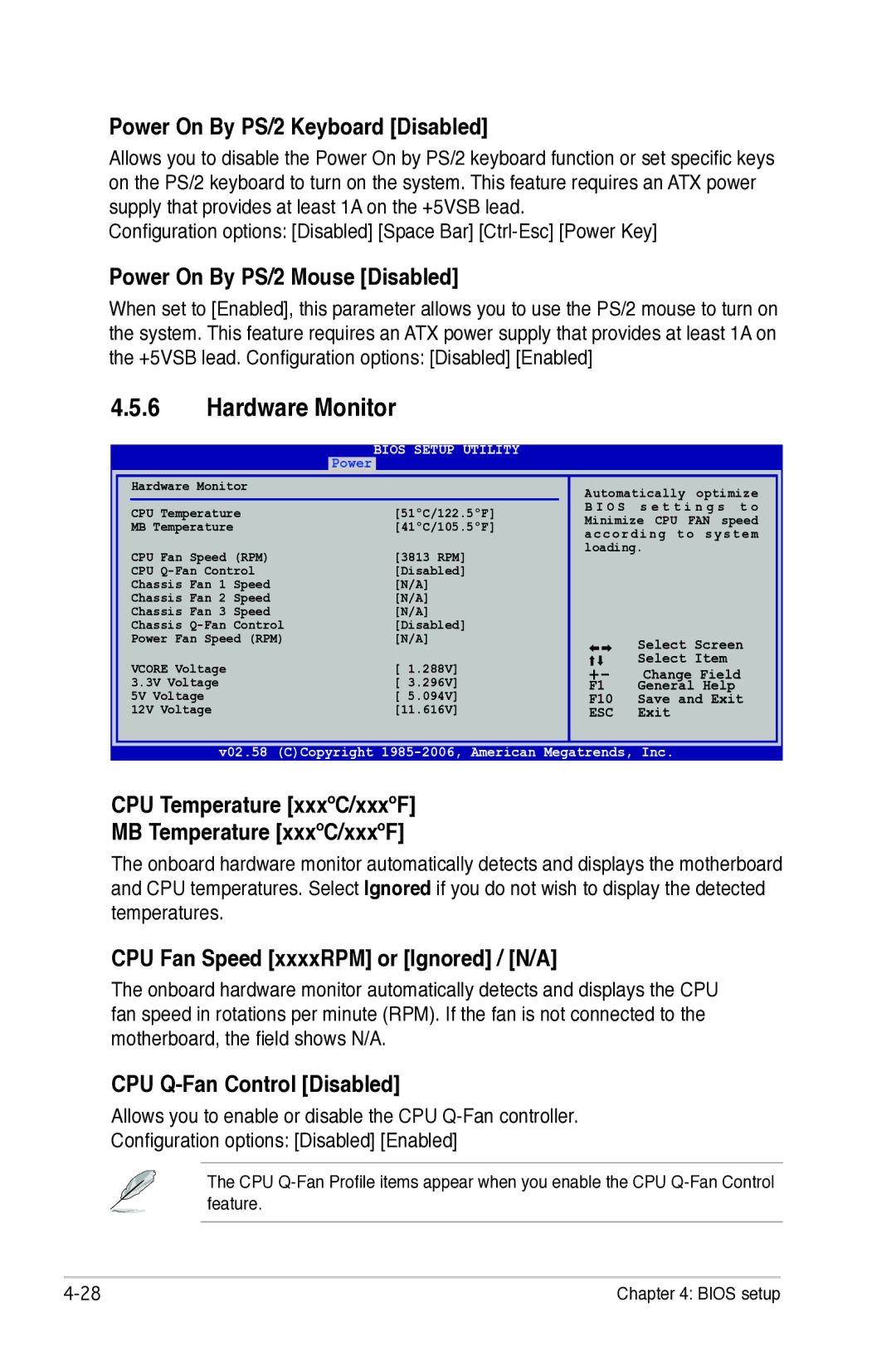 Asus P5B manual Hardware Monitor 