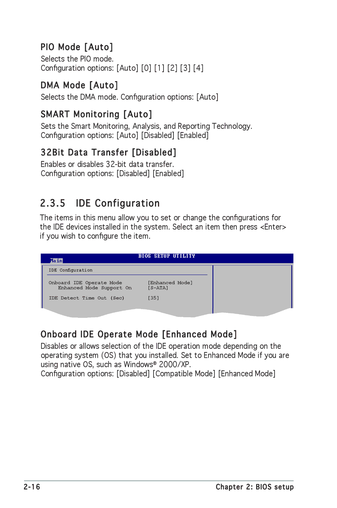 Asus P5GC-MX manual IDE Configuration 