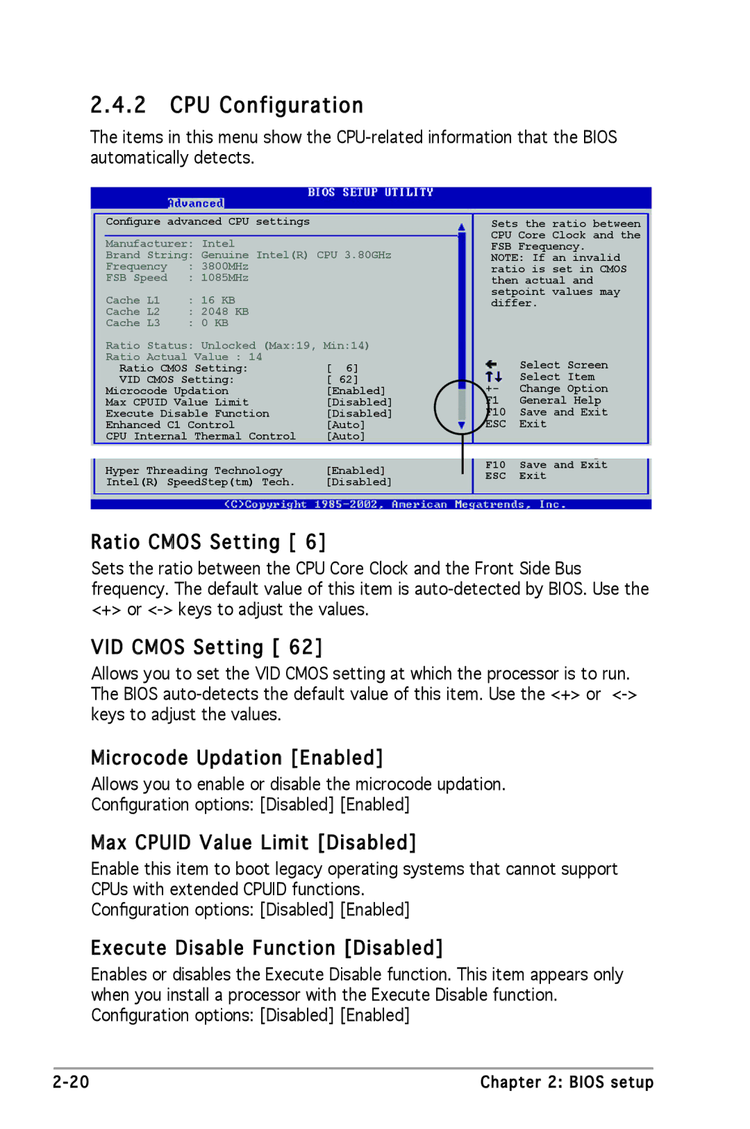 Asus P5GC-MX manual CPU Configuration 