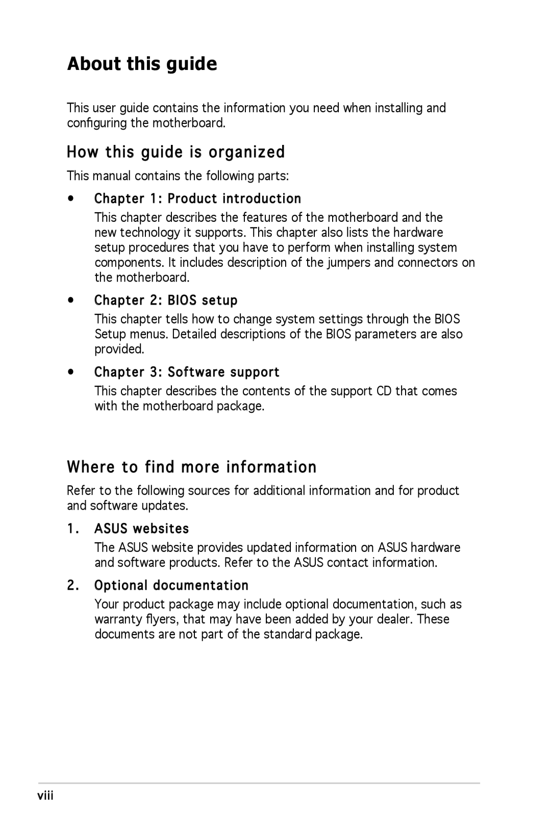 Asus P5GC-MX manual About this guide, How this guide is organized, Where to find more information 