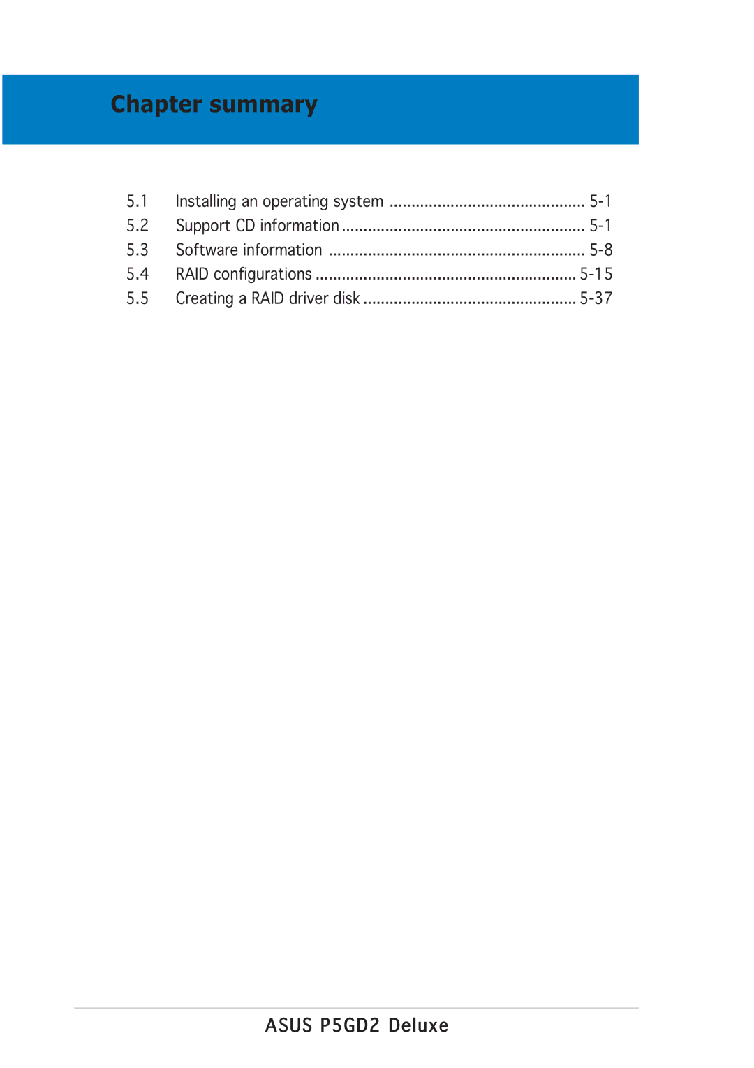 Asus P5GD2 manual Installing an operating system 