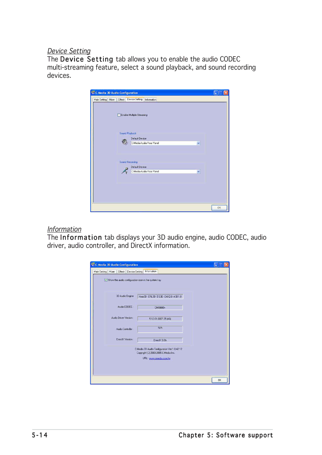 Asus P5GD2 manual Device Setting 