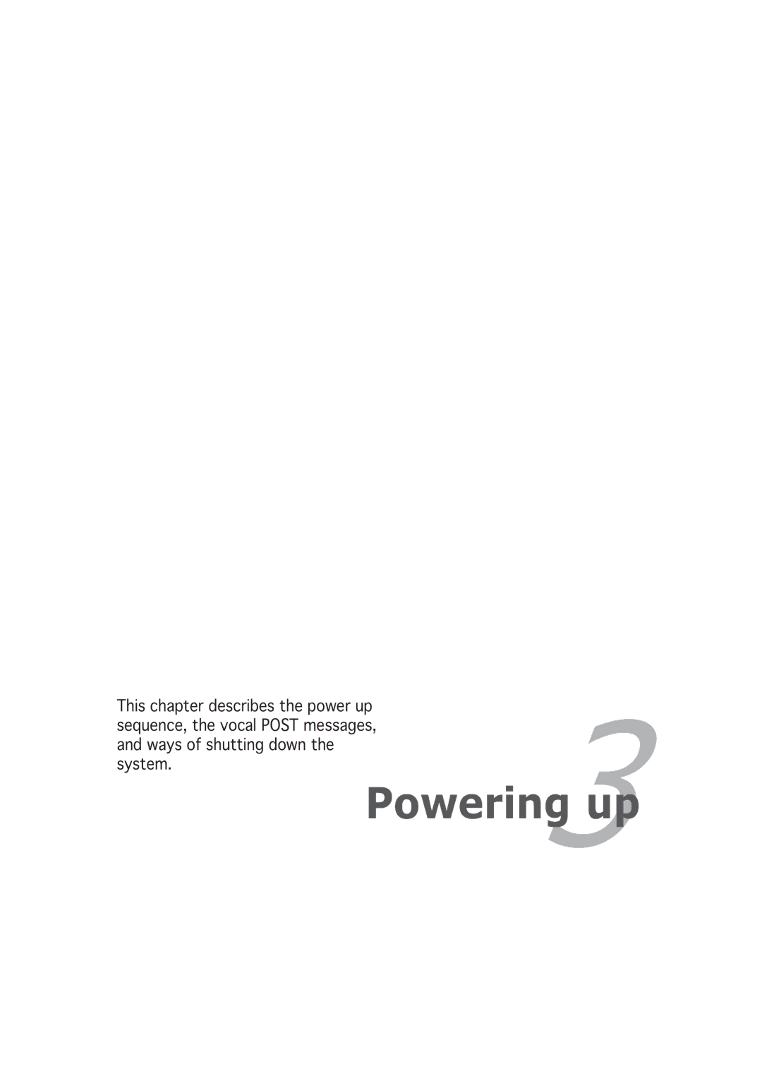 Asus P5GD2 manual Powering up 