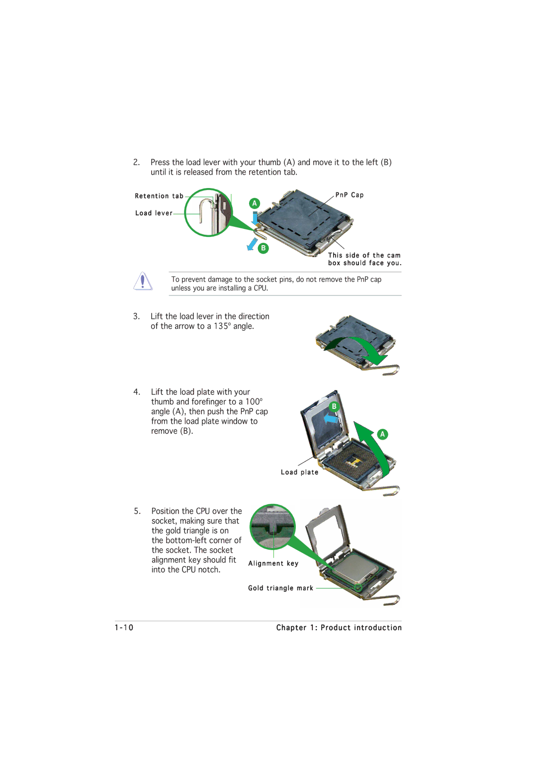 Asus P5GL-MX manual Load plate 