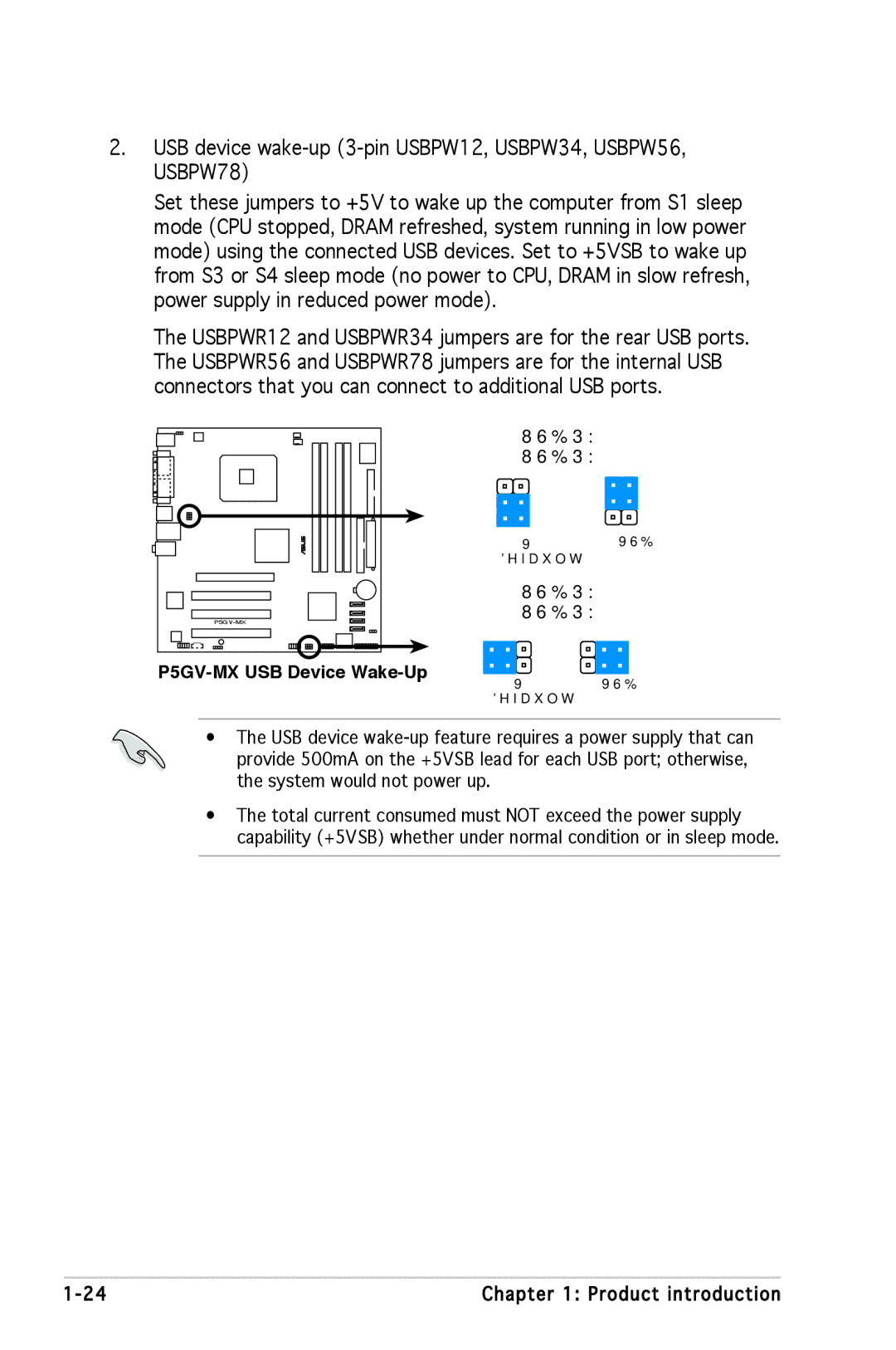 Asus manual P5GV-MX USB Device Wake-Up 