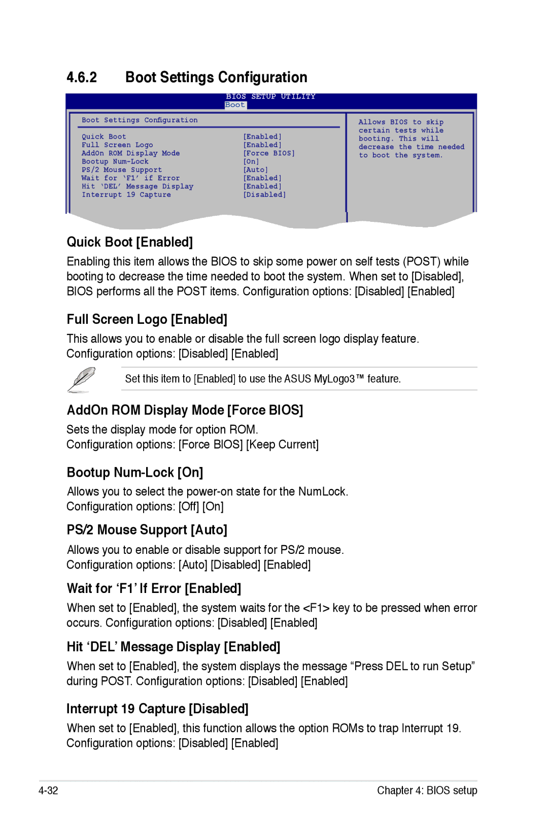 Asus P5K/EPU manual Boot Settings Configuration 