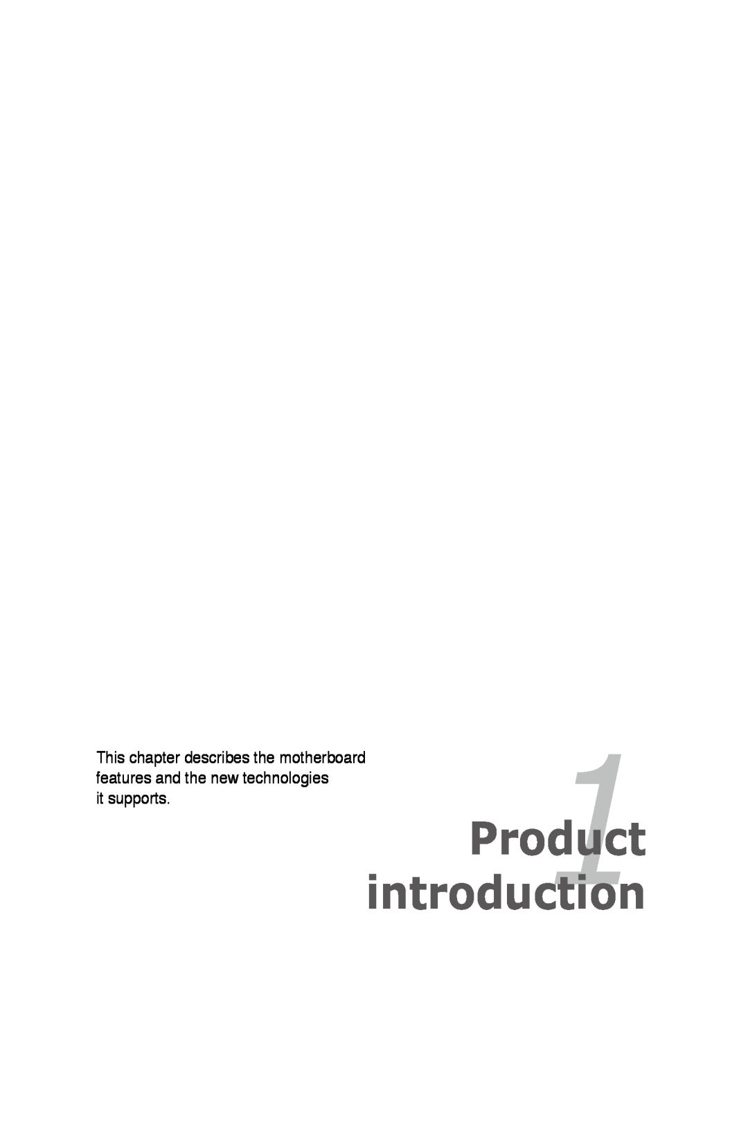 Asus P5K/EPU manual Product1 introduction, it supports 