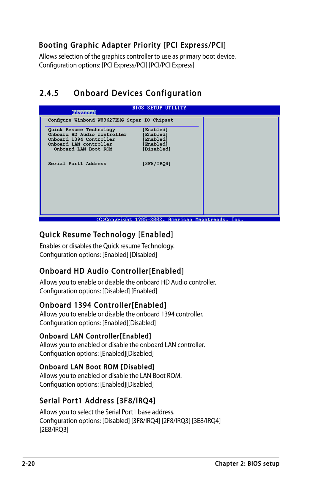 Asus P5LD2-FM, P5LD2-VP, P5LD2-DH manual Onboard Devices Configuration 