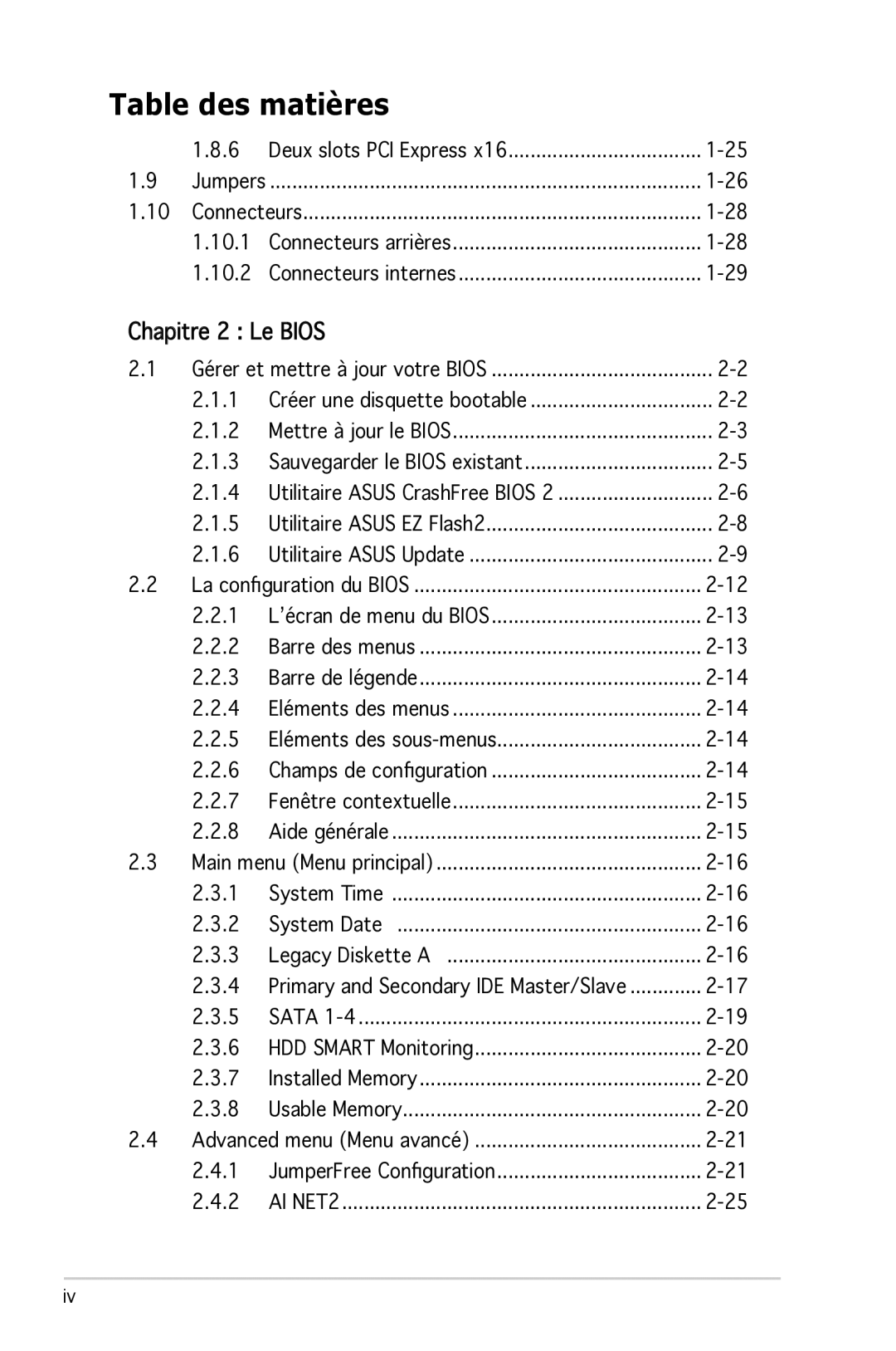 Asus P5N-E SLI manual Chapitre 2 Le Bios, Deux slots PCI Express 