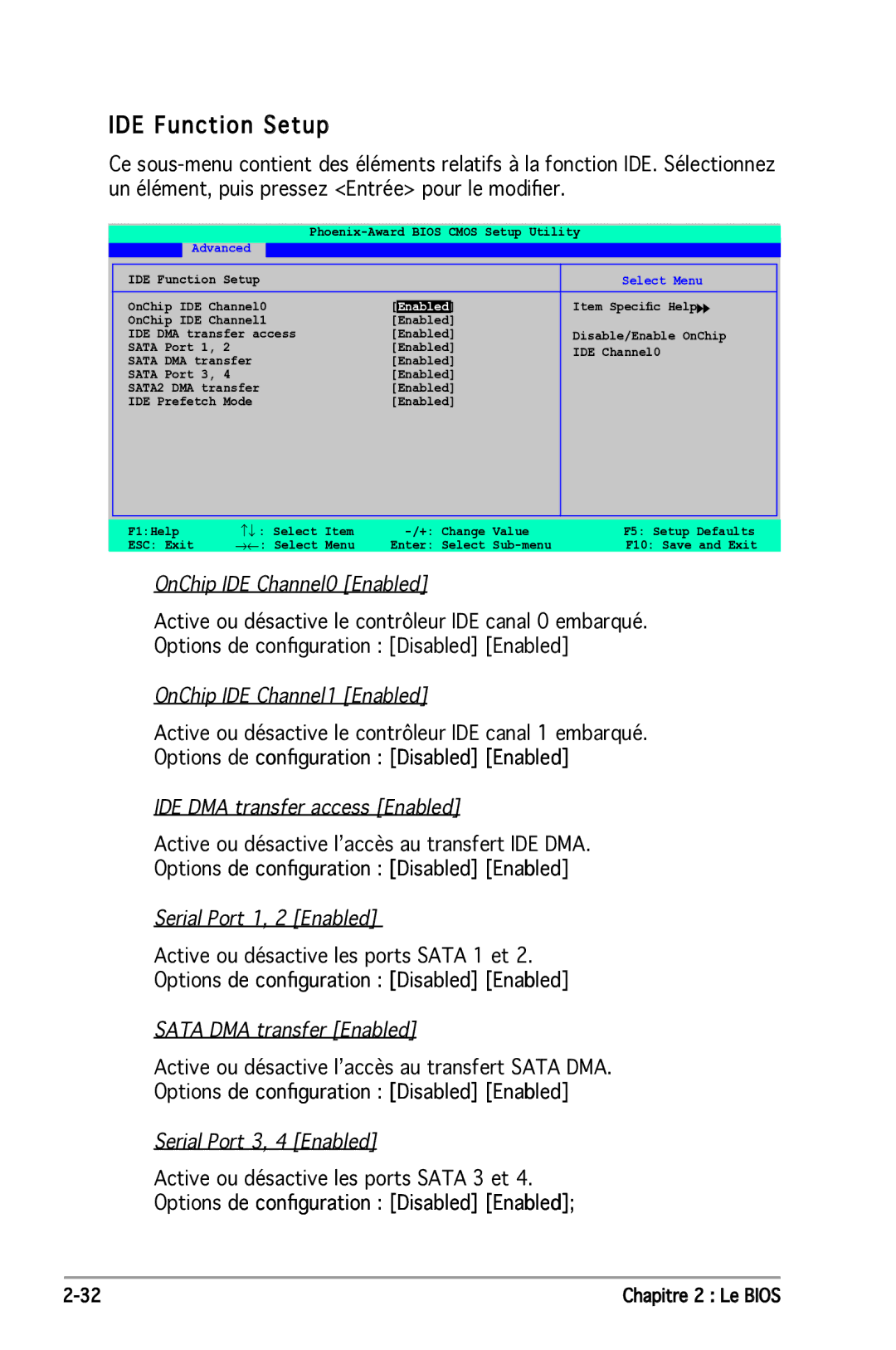 Asus P5N-E SLI manual IDE Function Setup 