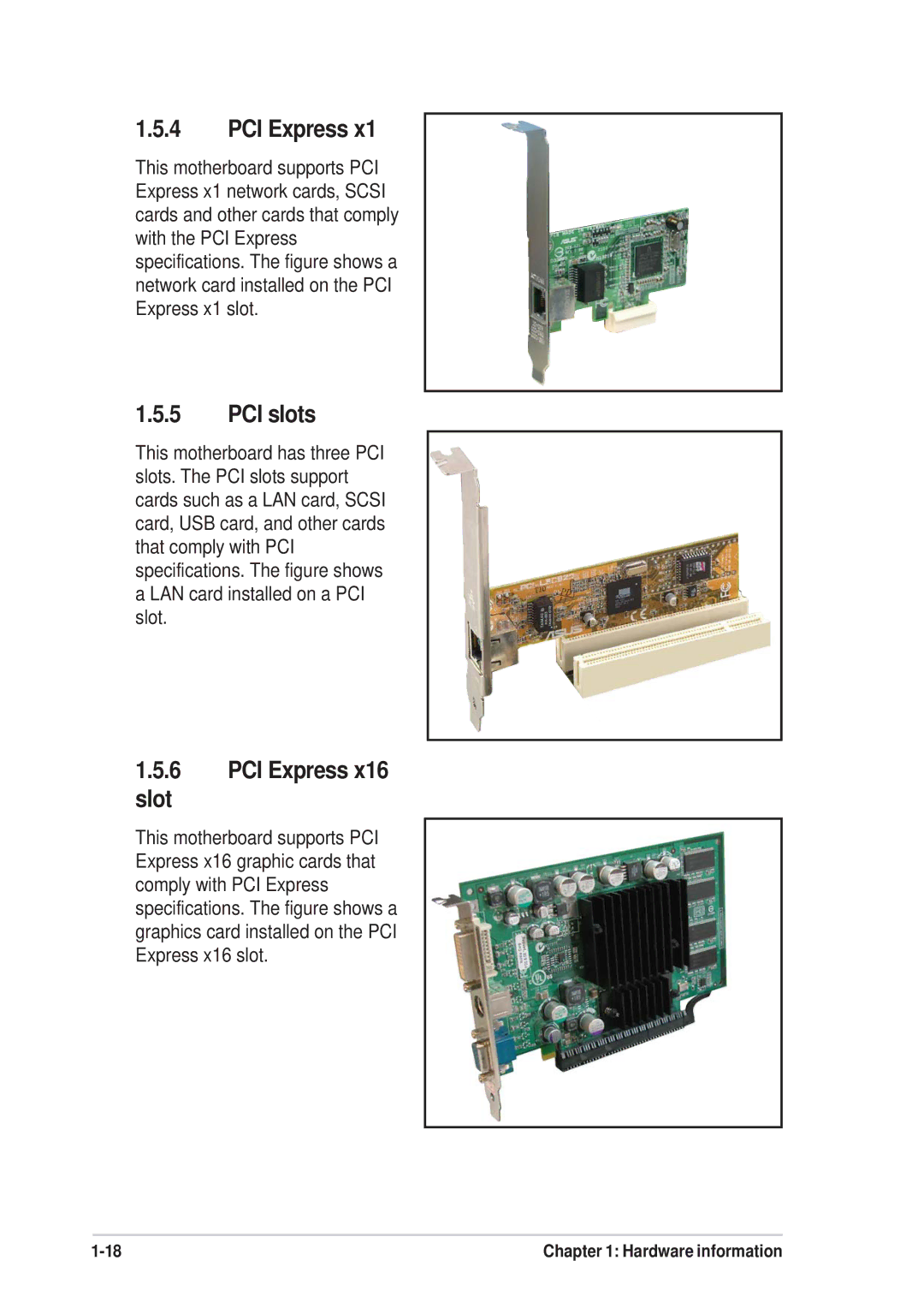 Asus P5SD2-FM manual PCI Express x16 slot, PCI slots 