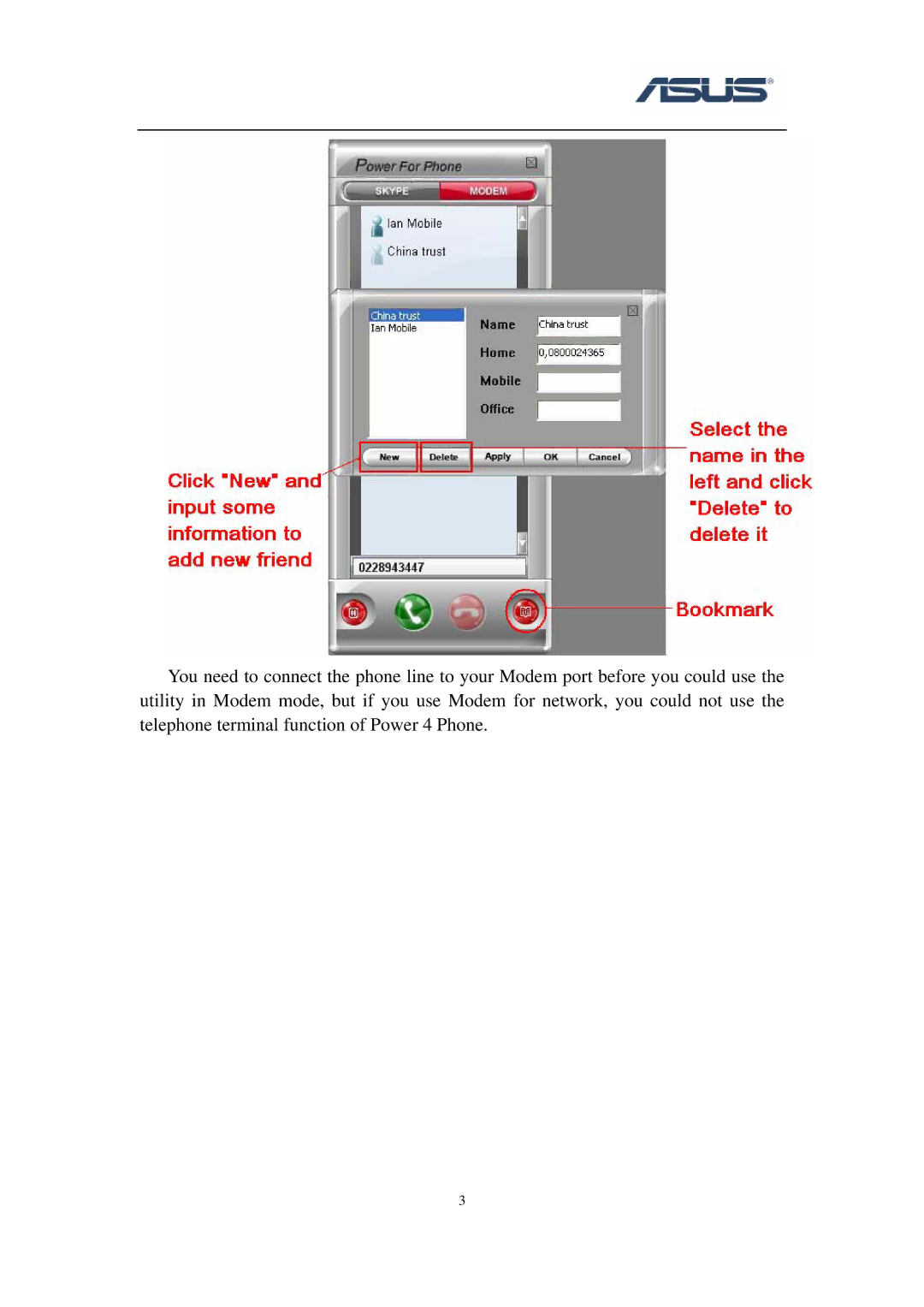 Asus Power 4 Phone manual 