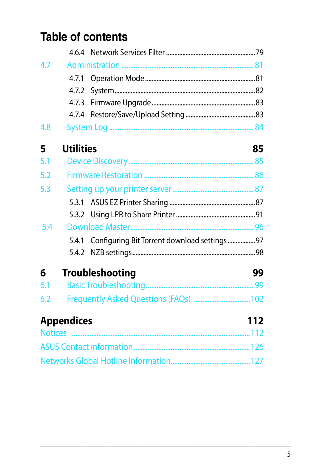 Asus RT-AC68R manual Utilities, 112 