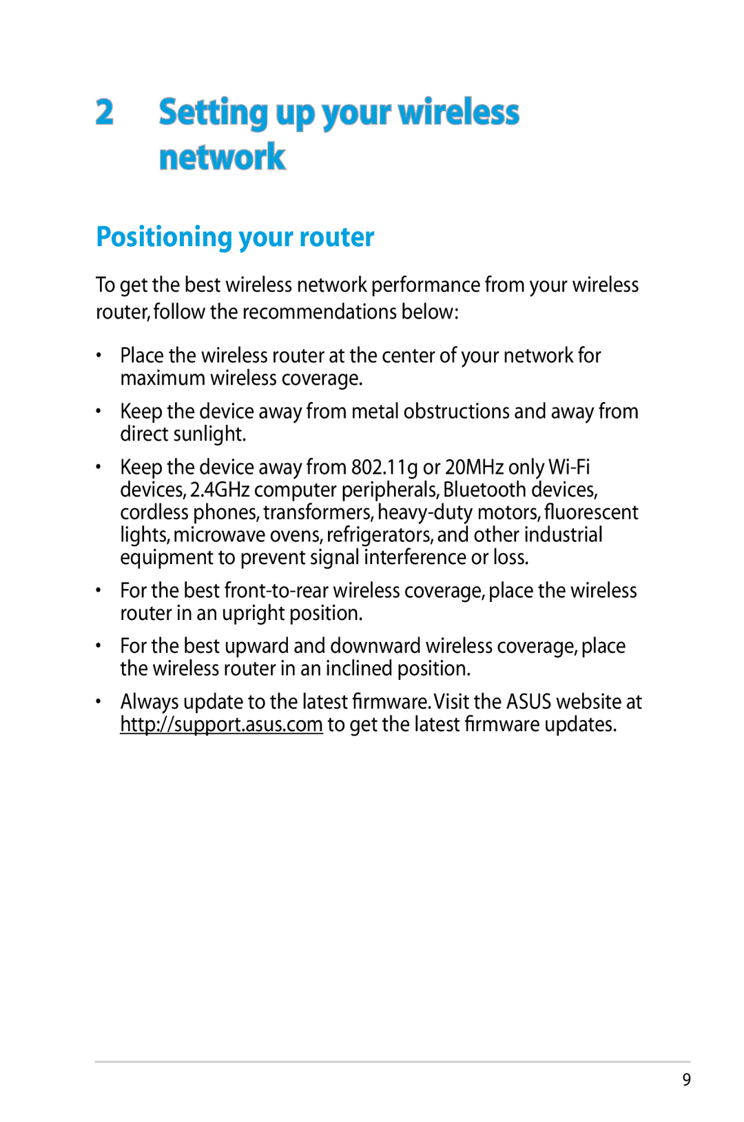 Asus RTN10P, RT-N10P manual Setting up your wireless network, Positioning your router 