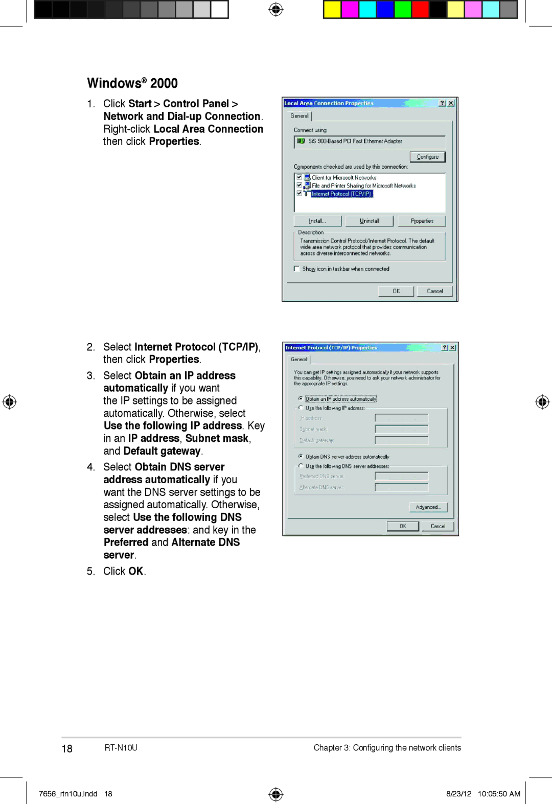 Asus RT-N10U user manual Windows, Select Internet Protocol TCP/IP, then click Properties 