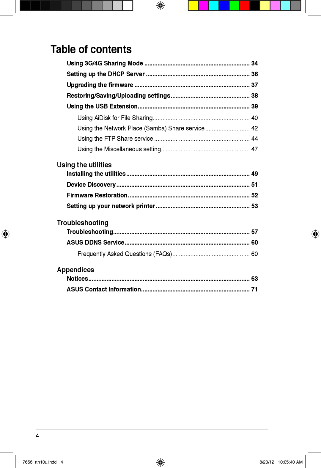 Asus RT-N10U user manual Using the utilities, Asus Contact Information 