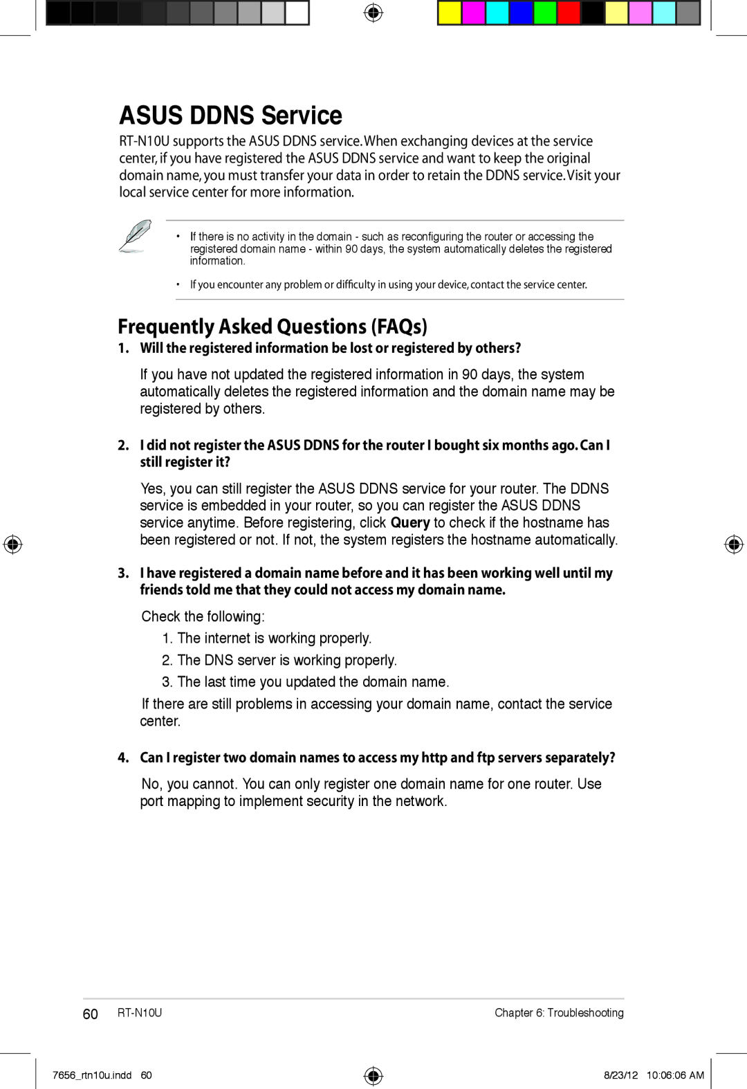 Asus RT-N10U user manual Asus Ddns Service, Frequently Asked Questions FAQs 