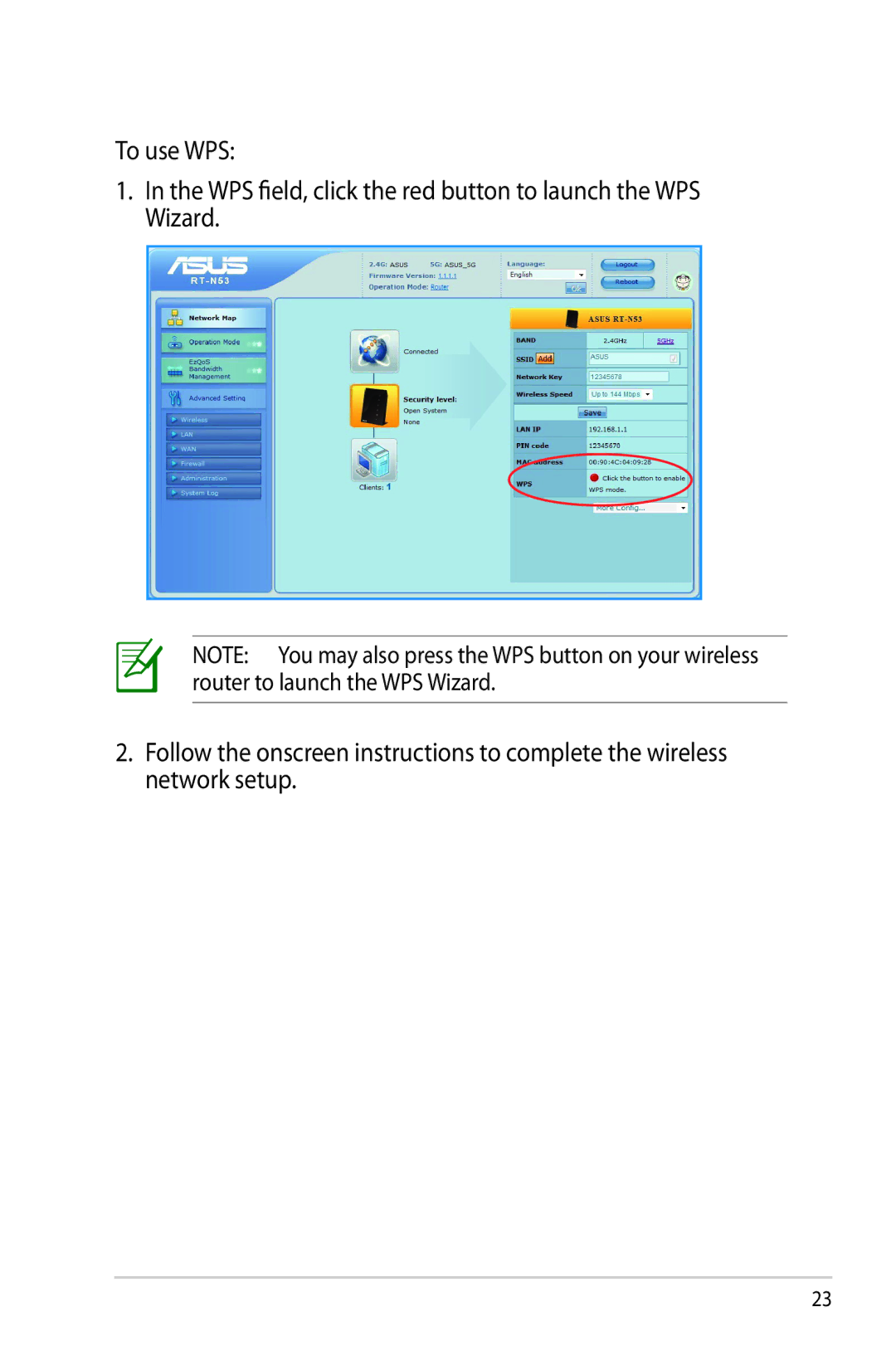 Asus RT-N53 manual 