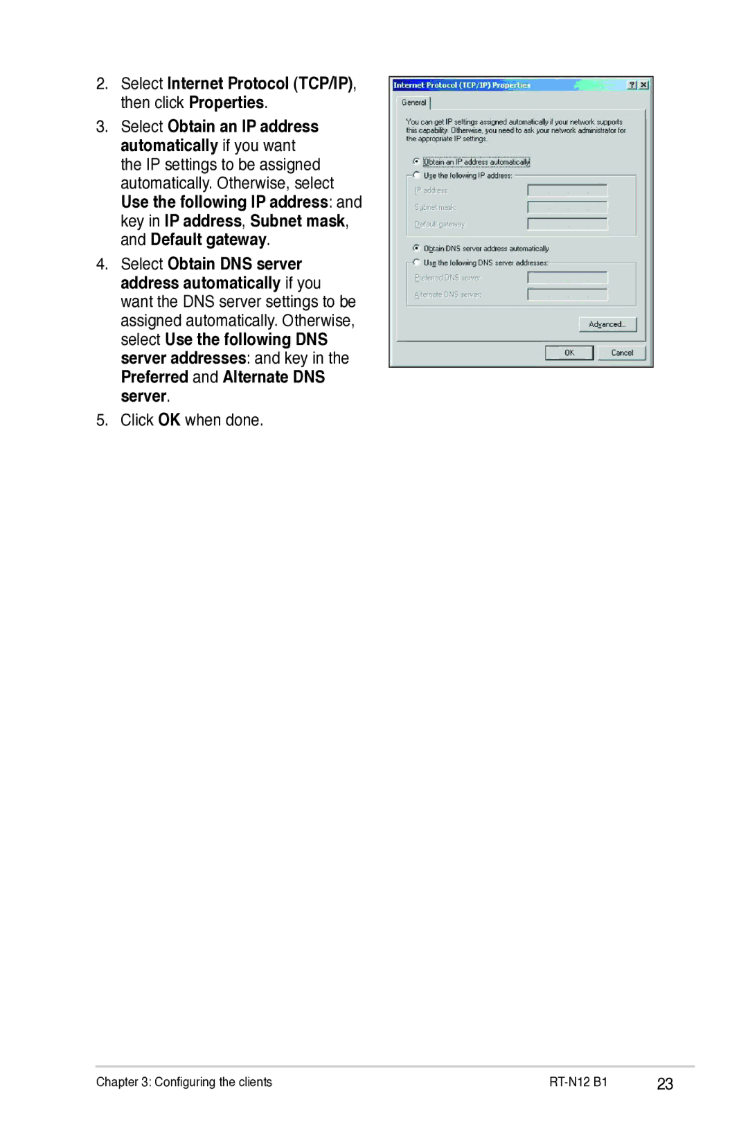 Asus RTN12B1 user manual Click OK when done 