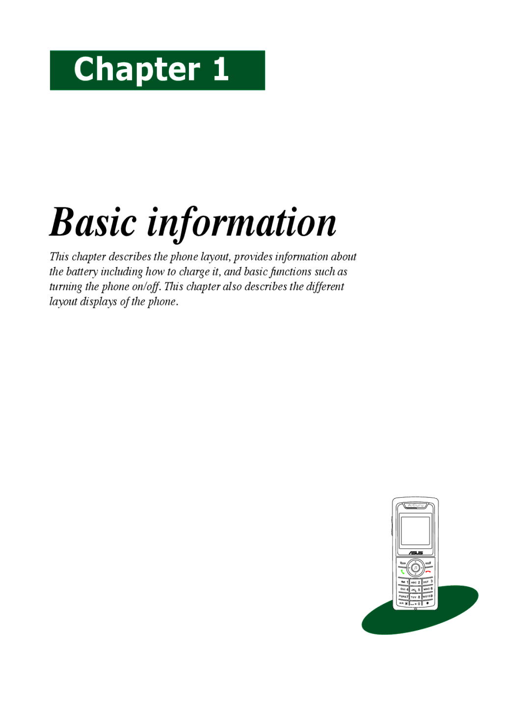 Asus S2 manual Basic information 