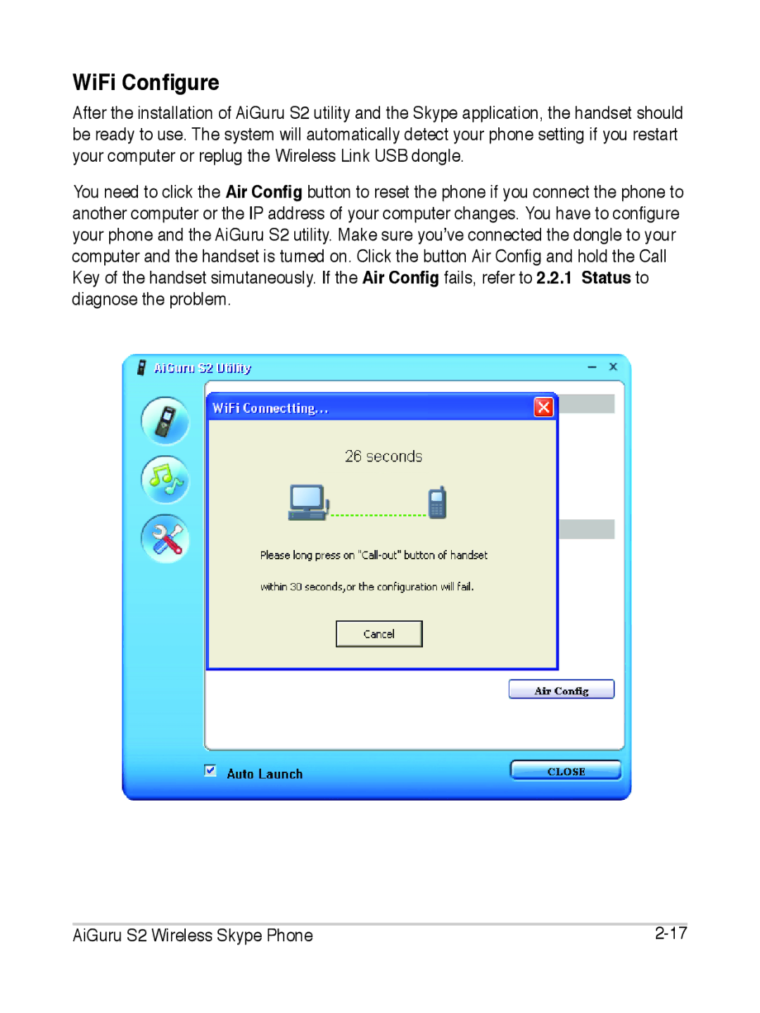 Asus S2 manual WiFi Configure 