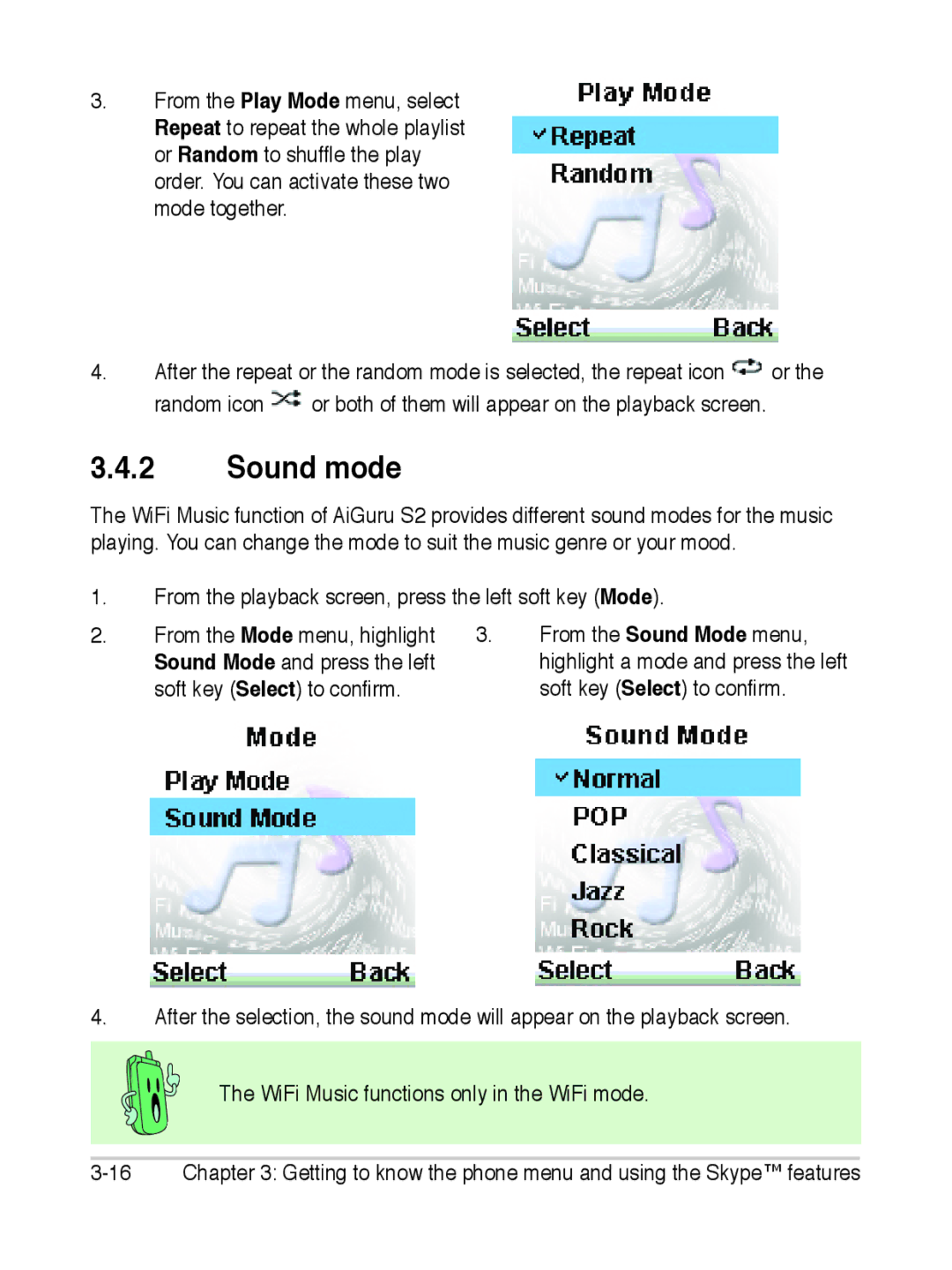 Asus S2 manual Sound mode 