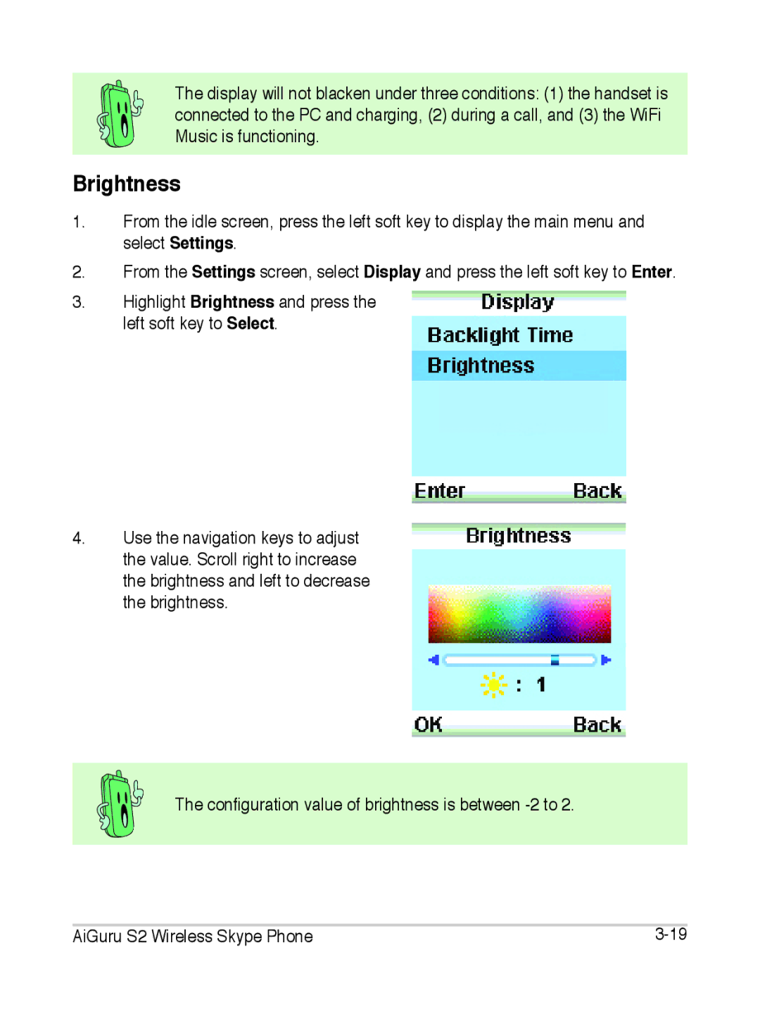 Asus S2 manual Brightness 