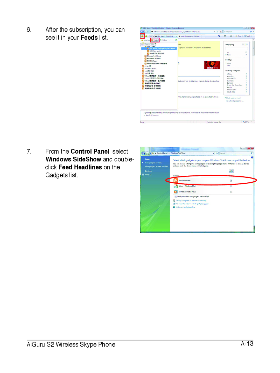 Asus S2 manual After the subscription, you can see it in your Feeds list 