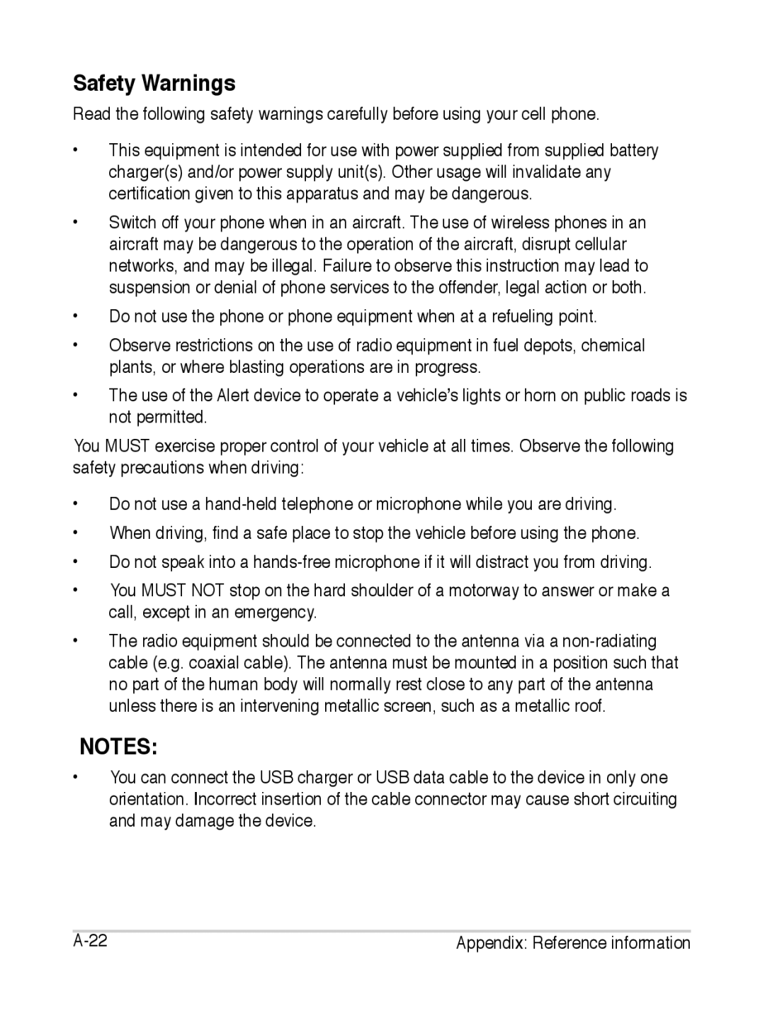 Asus S2 manual Safety Warnings 