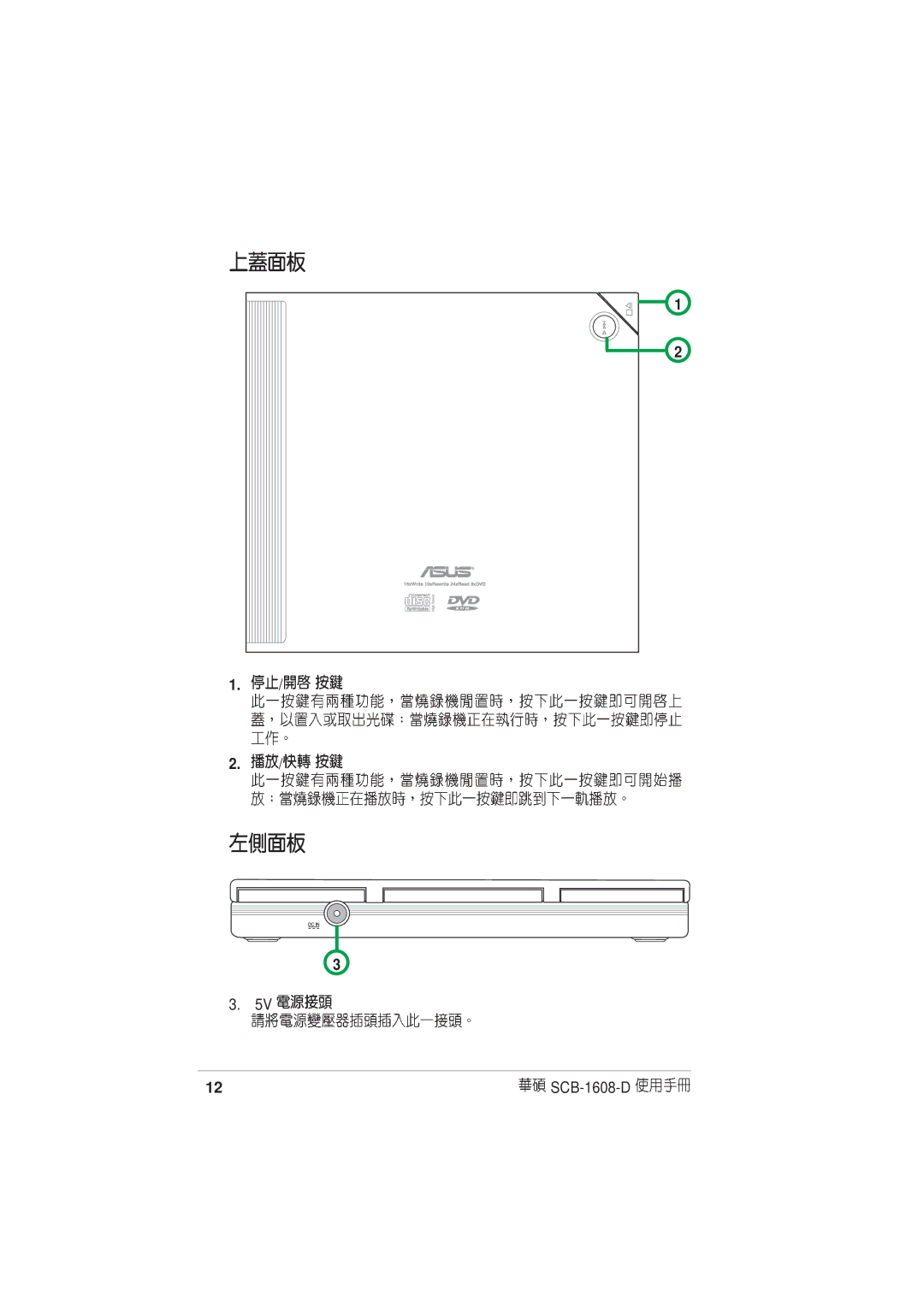 Asus SCB-1608-D user manual 