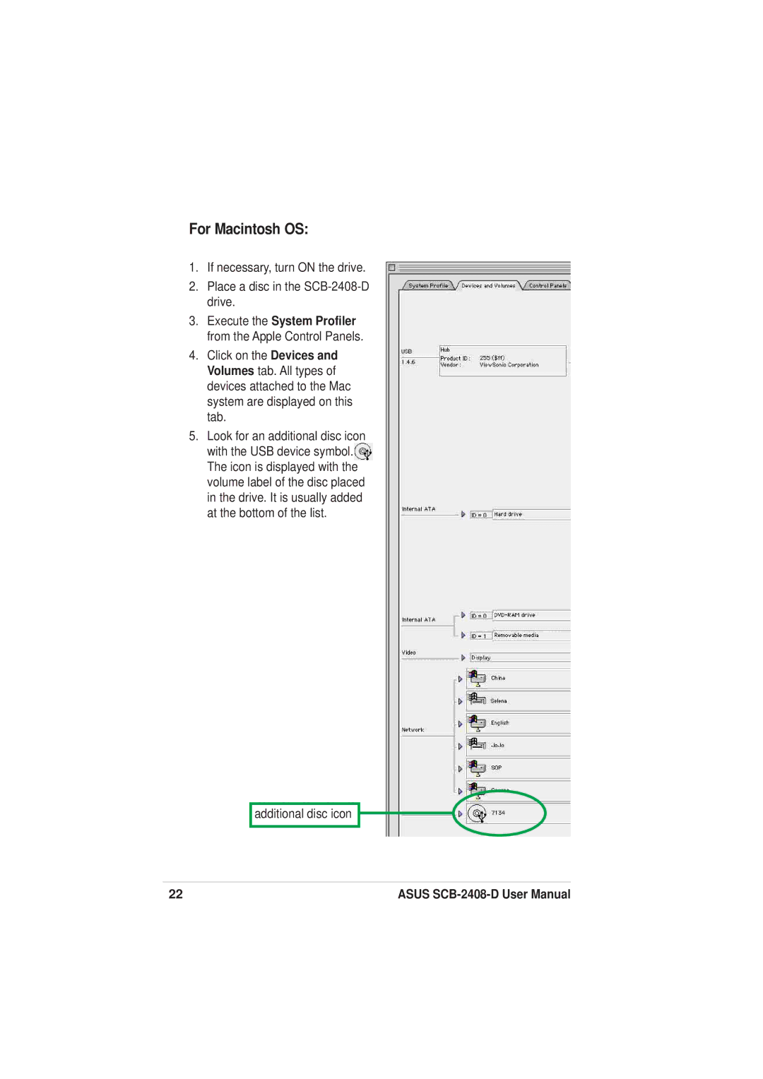 Asus SCB-2408-D user manual For Macintosh OS 