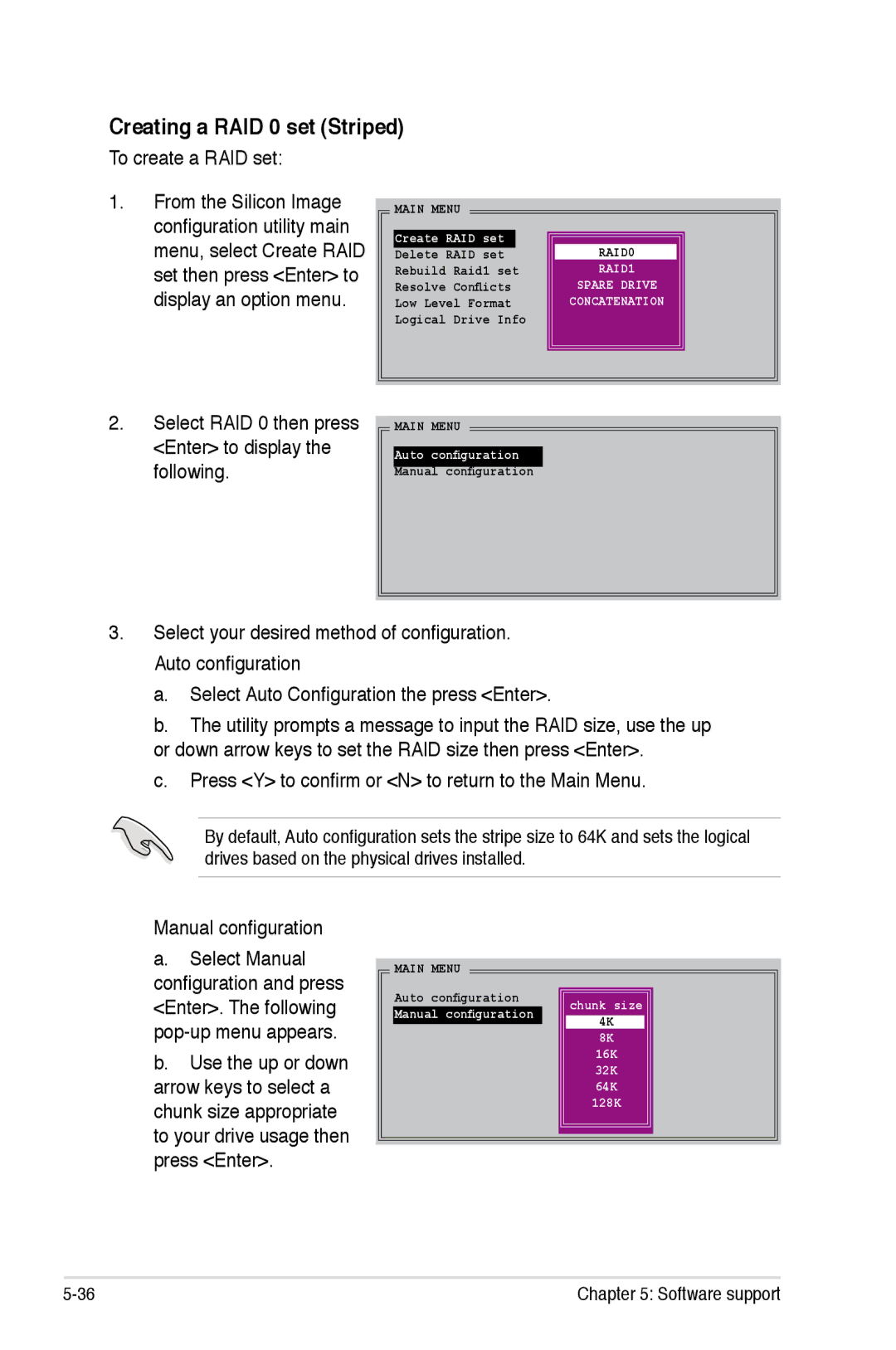 Asus Striker Extreme manual Creating a RAID 0 set Striped, To create a RAID set, Following 