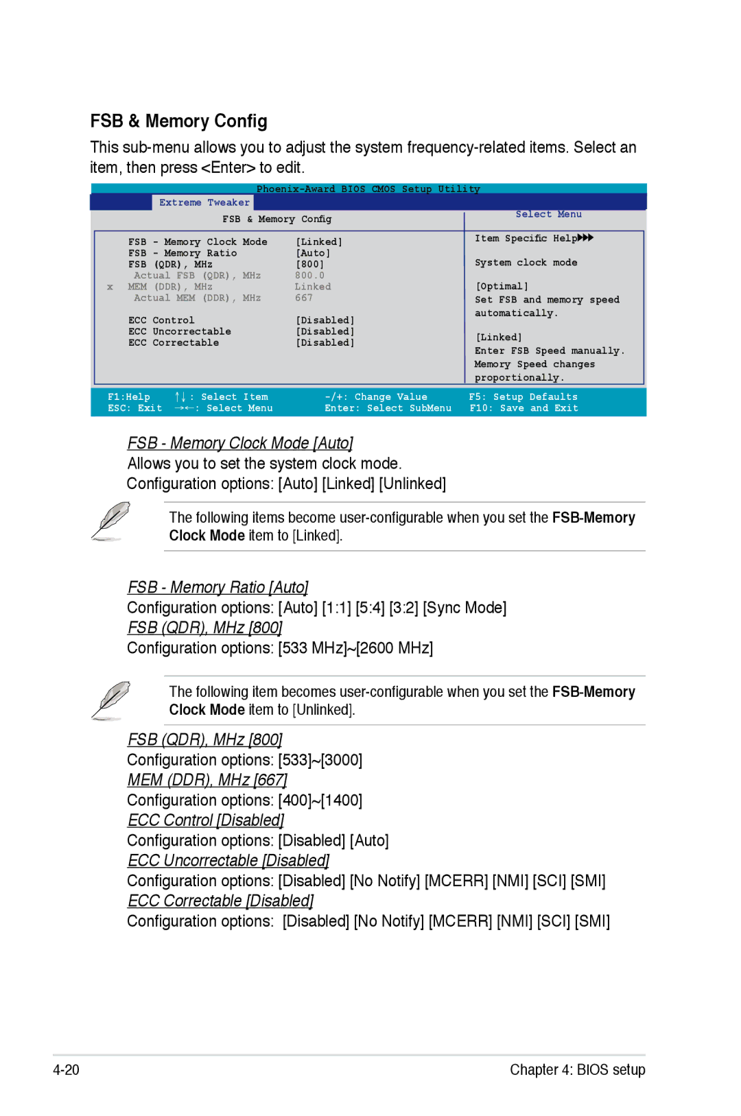 Asus Striker Extreme manual FSB & Memory Config 