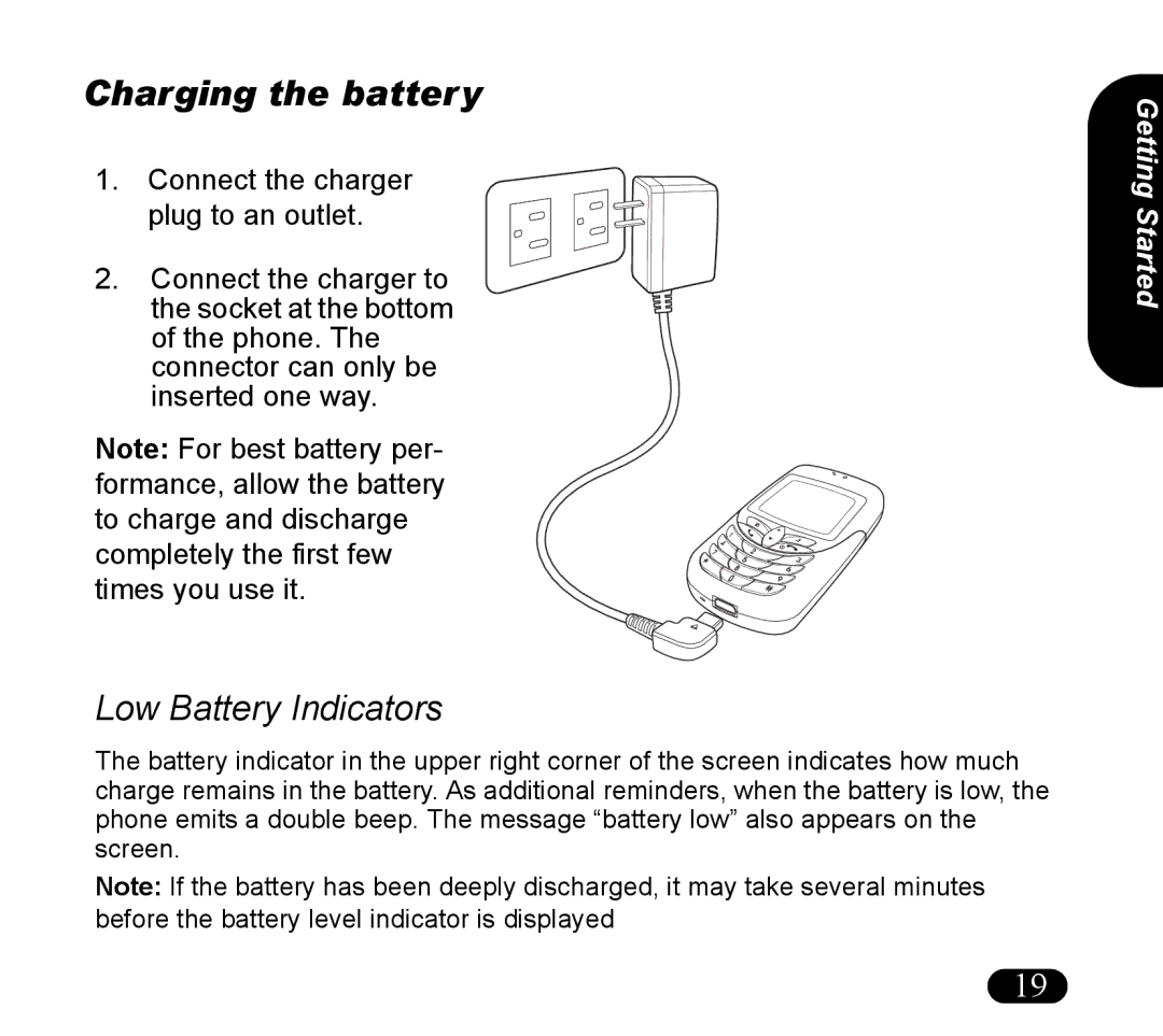 Asus V55 manual Charging the battery, Low Battery Indicators 