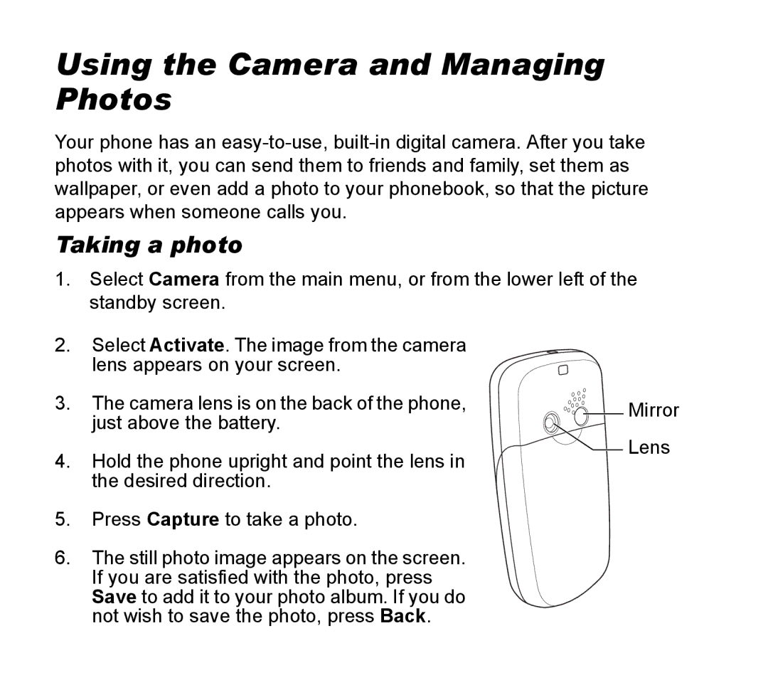 Asus V55 manual Using the Camera and Managing Photos, Taking a photo 