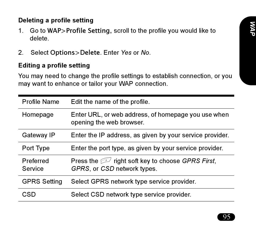 Asus V55 manual Deleting a profile setting 