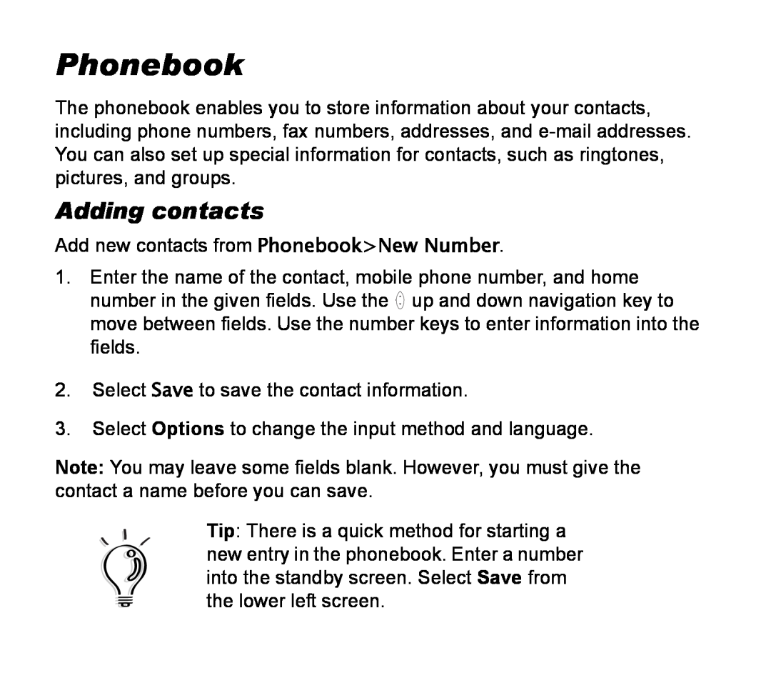 Asus V55 manual Phonebook, Adding contacts 