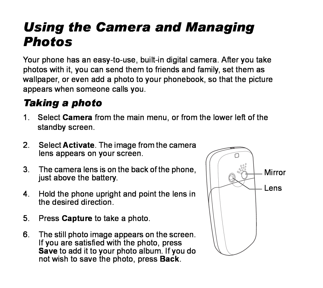 Asus V55 manual Using the Camera and Managing Photos, Taking a photo 