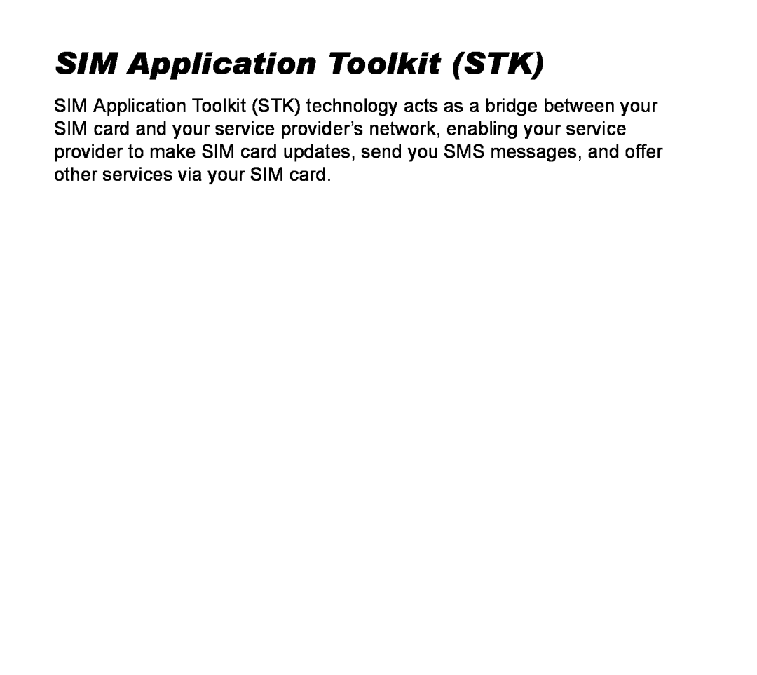 Asus V55 manual SIM Application Toolkit STK 