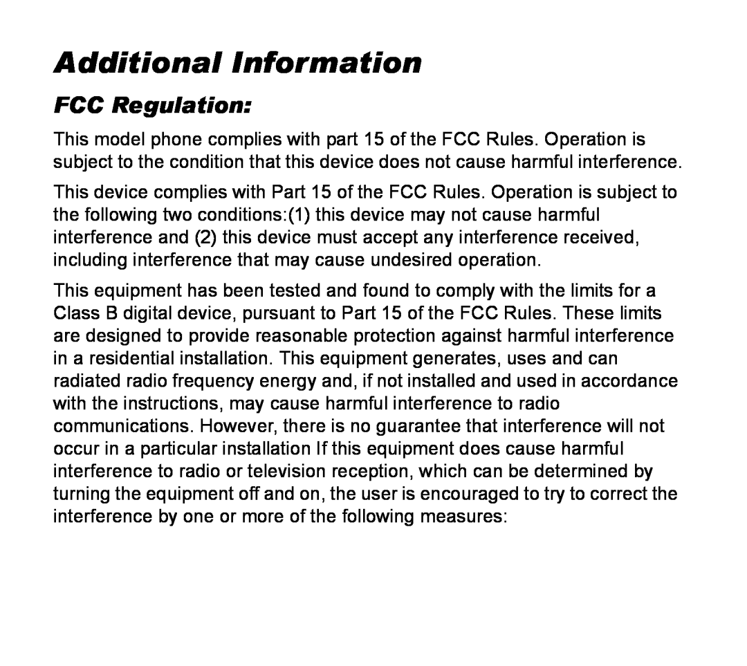 Asus V55 manual Additional Information, FCC Regulation 