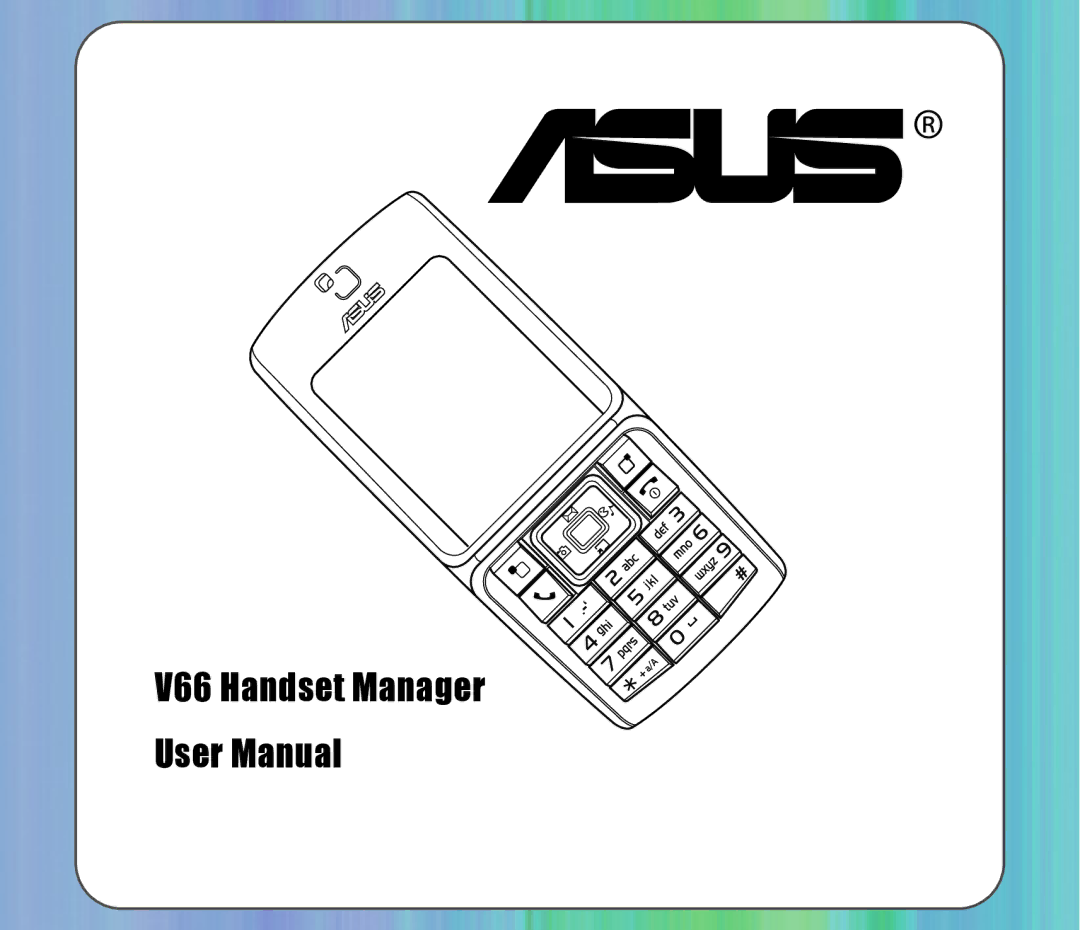 Asus user manual V66 Handset Manager 