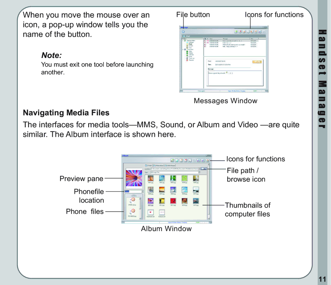 Asus V66 user manual Navigating Media Files 