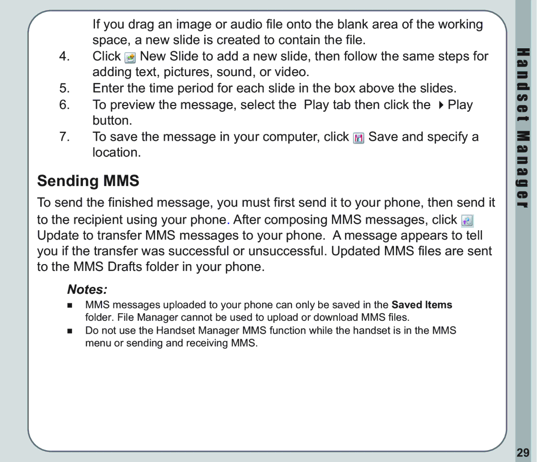 Asus V66 user manual Sending MMS 