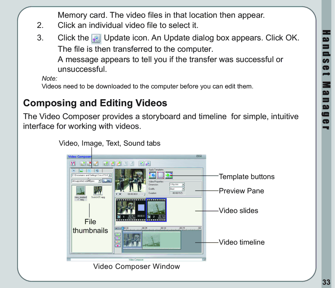 Asus V66 user manual Composing and Editing Videos 