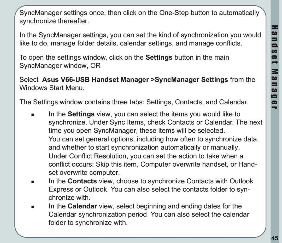 Asus V66 user manual N d s e t M a n a g e r 