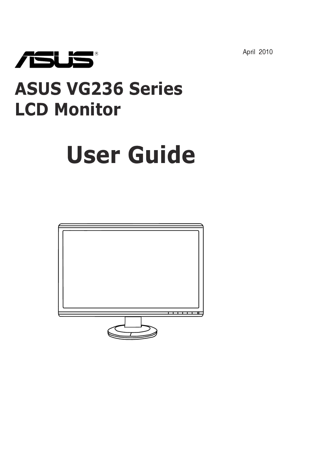 Asus VG236 manual User Guide, April 