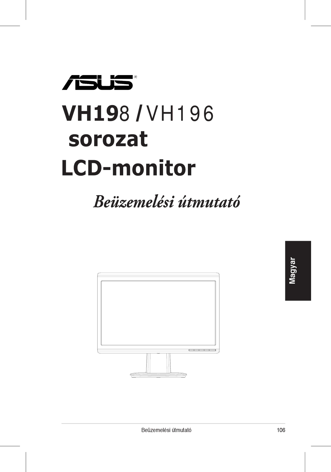 Asus quick start VH198 VH196 sorozat 