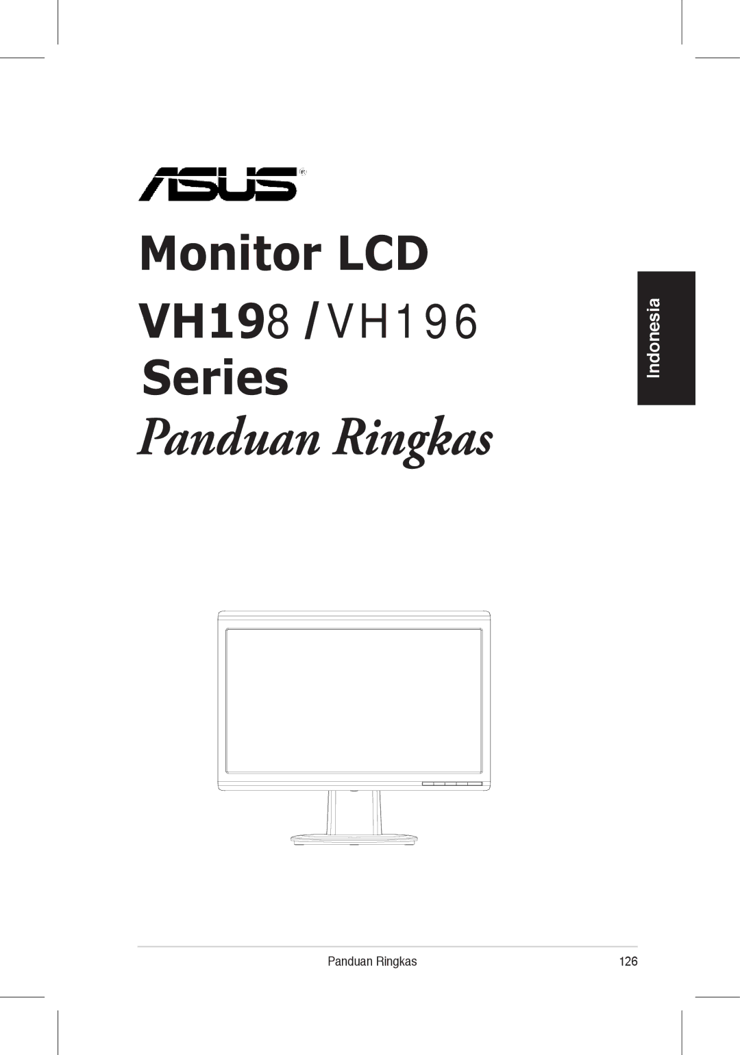 Asus VH198, VH196 quick start Panduan Ringkas 