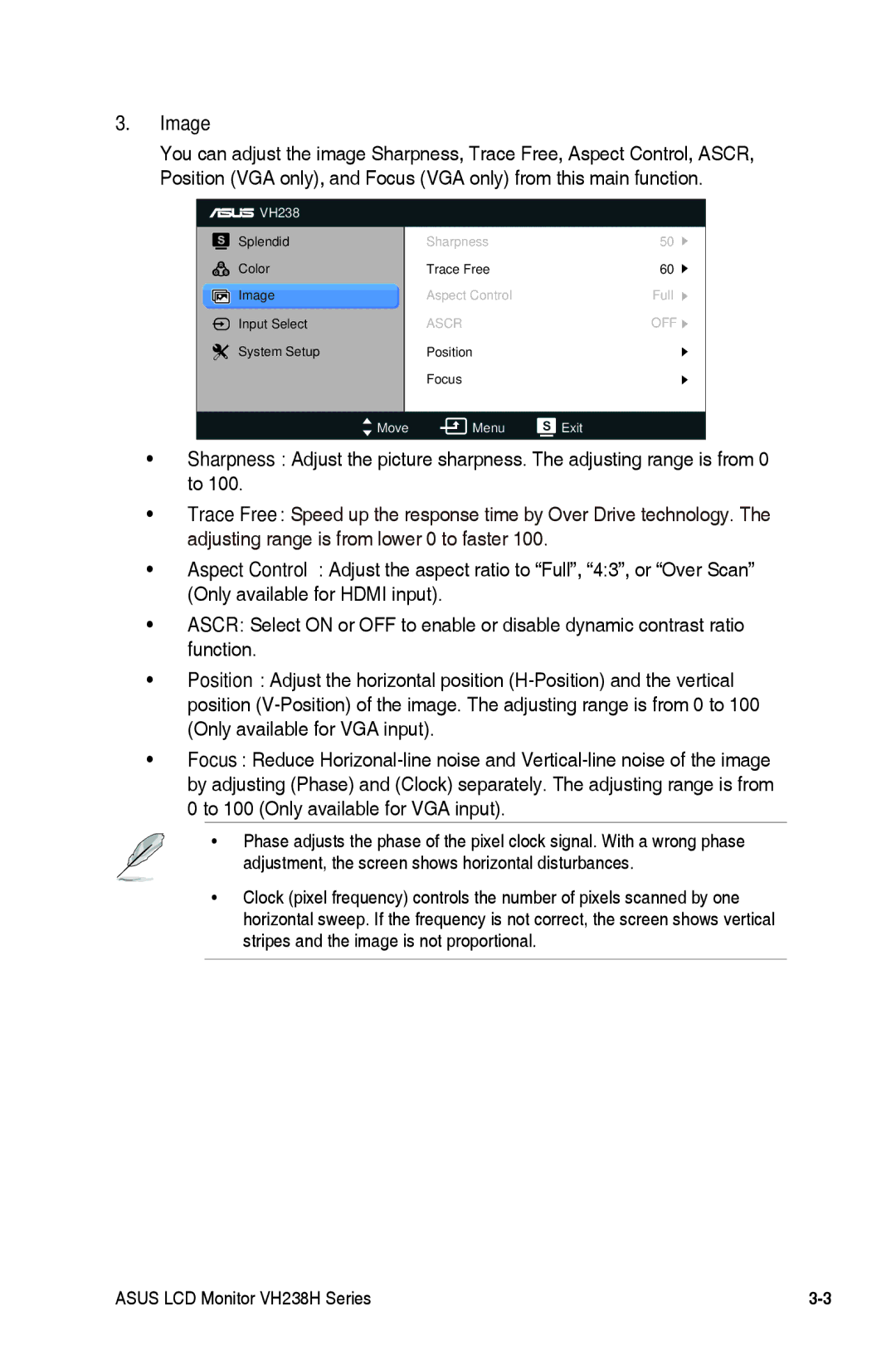 Asus VH238H manual Image 