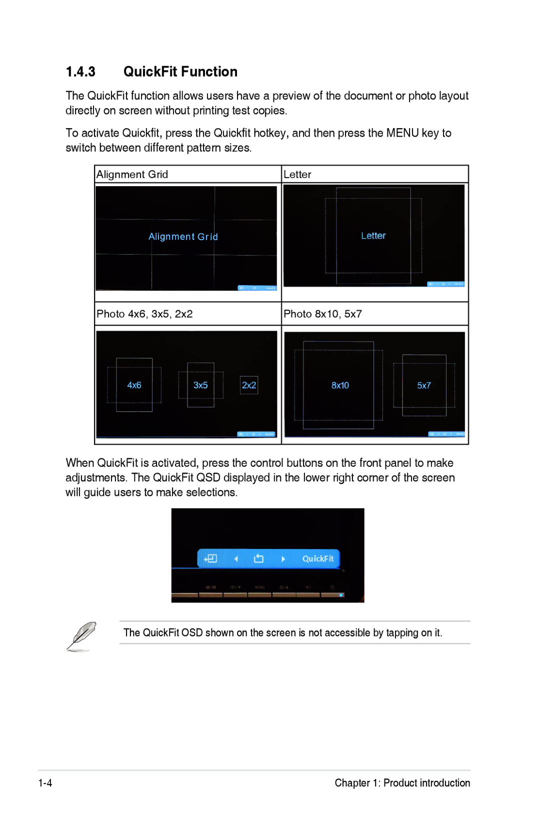 Asus VK248H-CSM manual QuickFit Function 